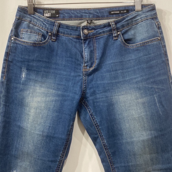 William Rast Boyfriend in Mid Blue Wash Distressed 28 - Picture 3 of 13